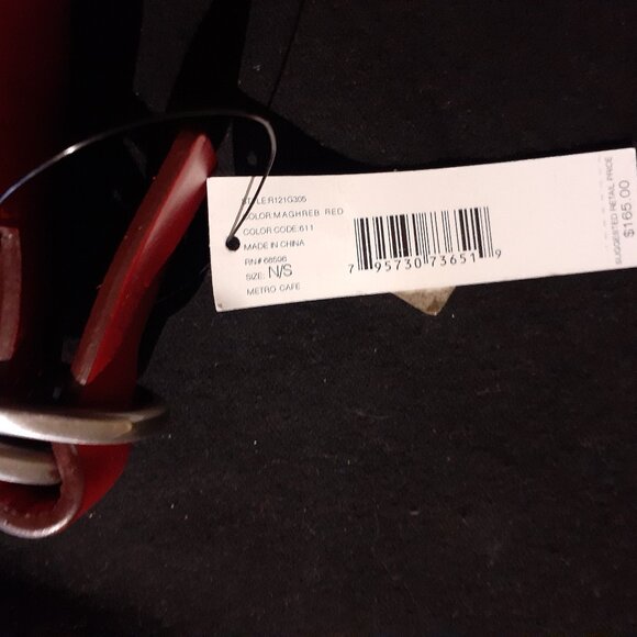 DKNY red leather shoulder bag - Picture 6 of 7